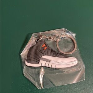 Air Jordan 12 Keychain - Black and White